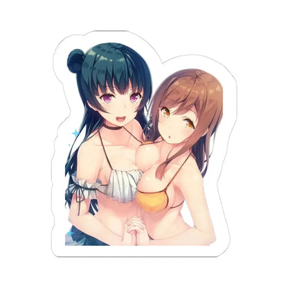 Love Live Sunshine Kunikida Hanamaru Tsushima Yoshiko (Anime/Ecchi) STICKER Vinyl Kiss-Cut Decal 4 Inch White - The Sticker Space