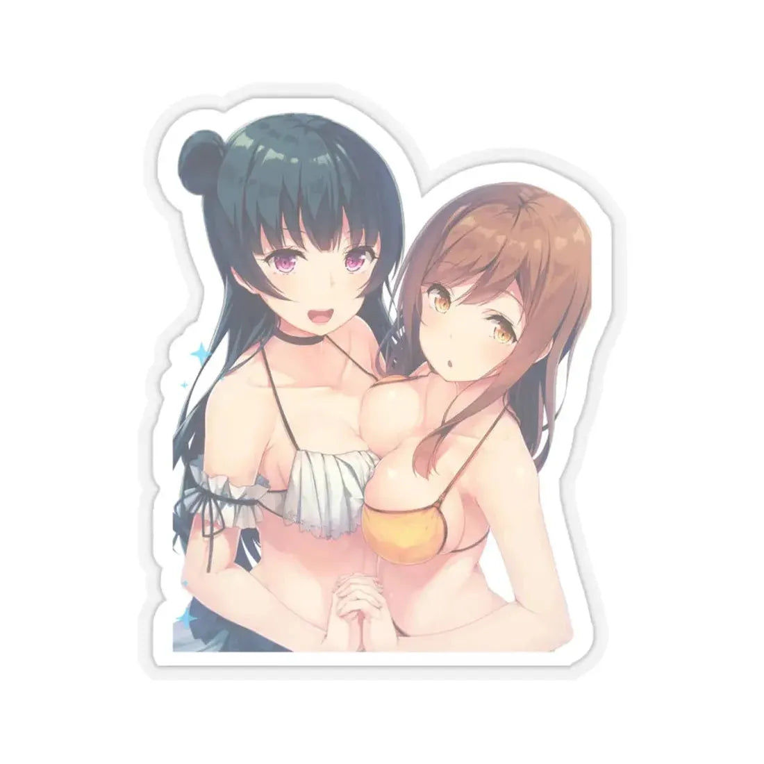 Love Live Sunshine Kunikida Hanamaru Tsushima Yoshiko (Anime/Ecchi) STICKER Vinyl Kiss-Cut Decal 6 Inch Transparent - The Sticker Space