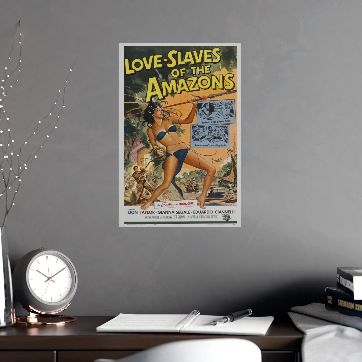 LOVE SLAVES OF THE AMAZON 1957 - Paper Movie Poster-The Sticker Space