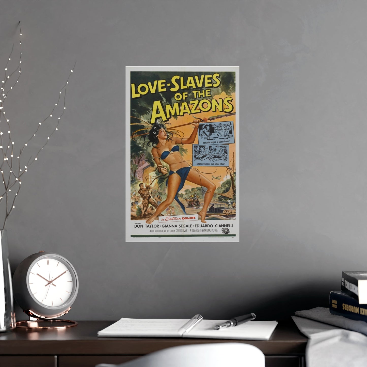 LOVE SLAVES OF THE AMAZON 1957 - Paper Movie Poster-The Sticker Space