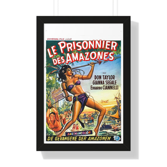 LOVE SLAVES OF THE AMAZON (BELGIAN) 1957 - Framed Movie Poster-16″ x 24″-The Sticker Space