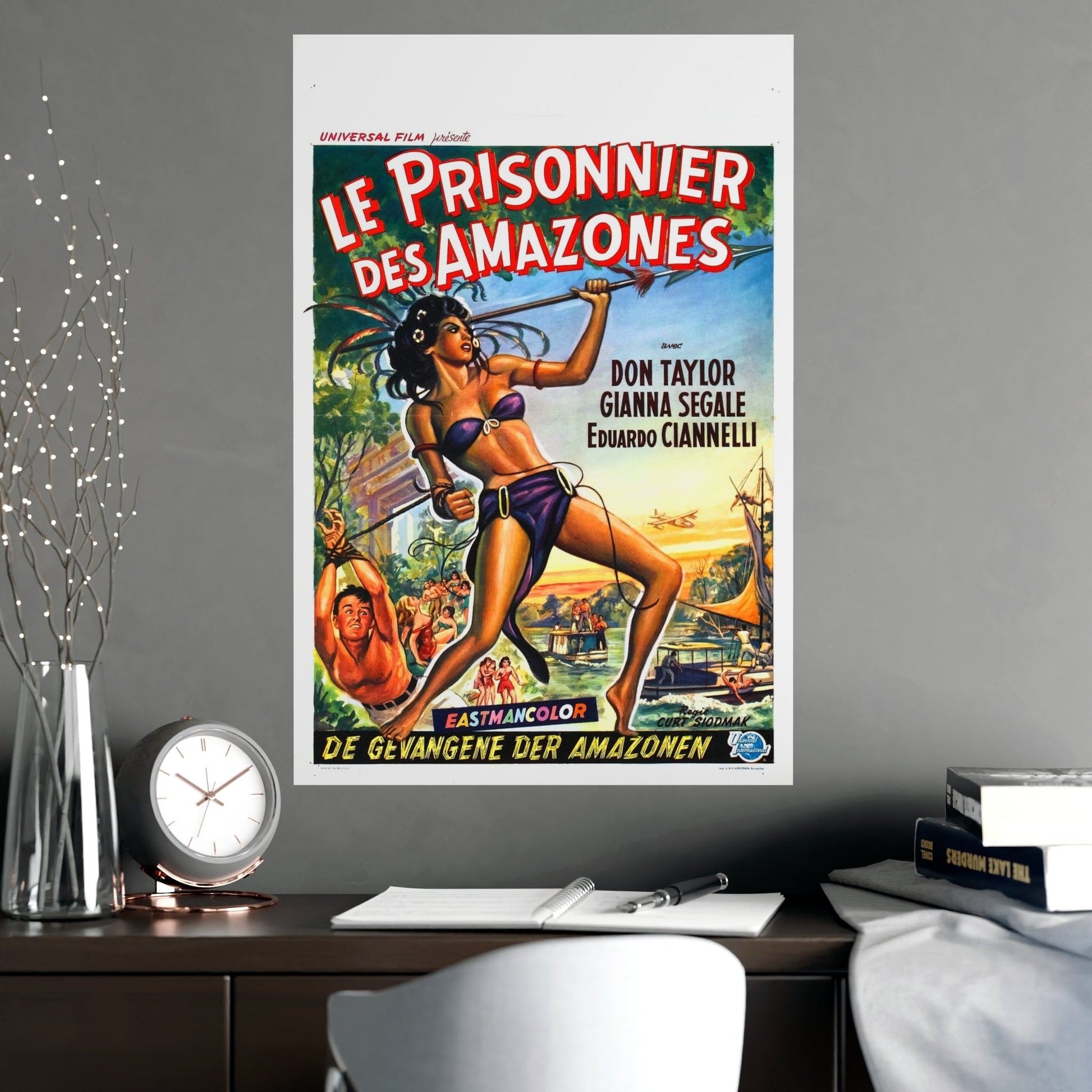 LOVE SLAVES OF THE AMAZON (BELGIAN) 1957 - Paper Movie Poster-The Sticker Space
