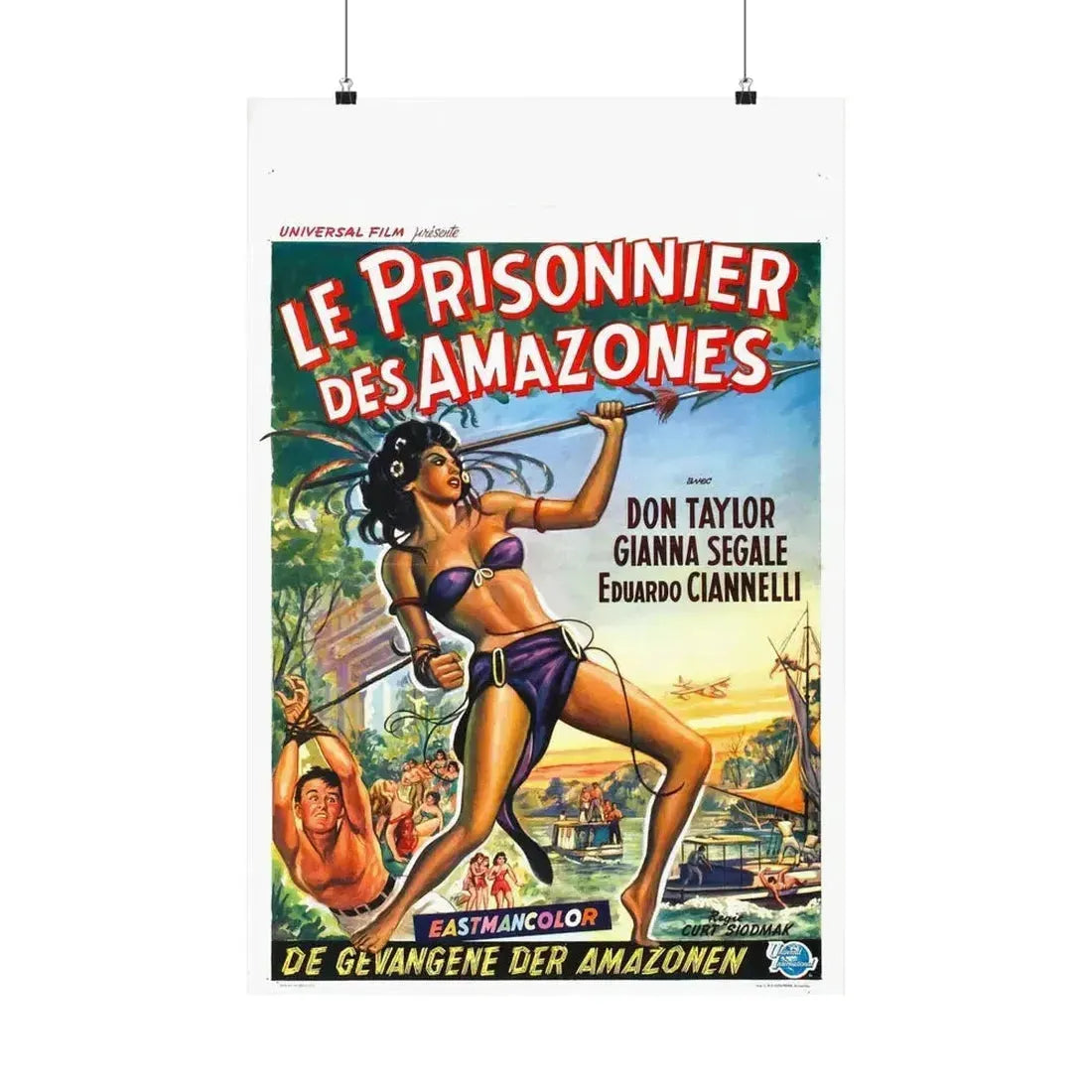 LOVE SLAVES OF THE AMAZON (BELGIAN) 1957 - Paper Movie Poster 20″ x 30″ Matte - The Sticker Space