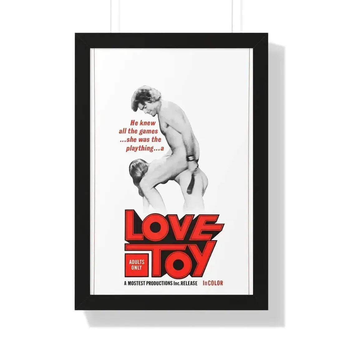LOVE TOY 1971 - Framed Movie Poster 16″ x 24″ Black - The Sticker Space