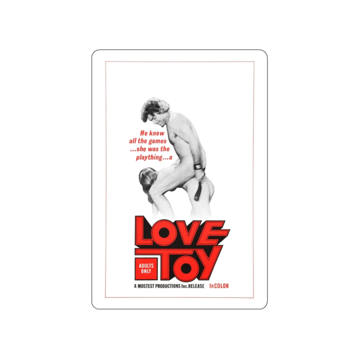 LOVE TOY 1971 Movie Poster STICKER Vinyl Die-Cut Decal-2 Inch-The Sticker Space