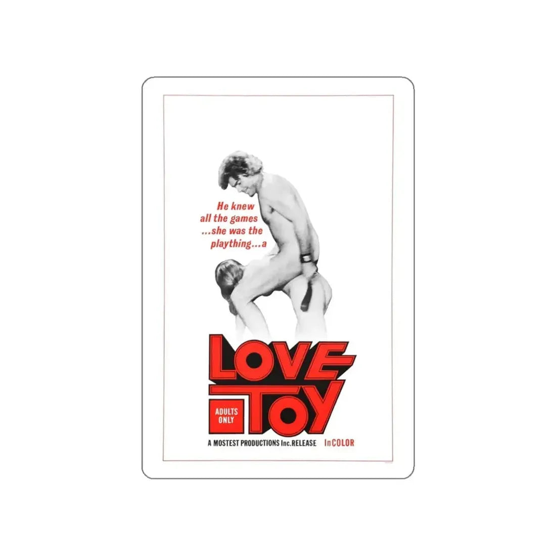 LOVE TOY 1971 Movie Poster STICKER Vinyl Die-Cut Decal 3 Inch - The Sticker Space