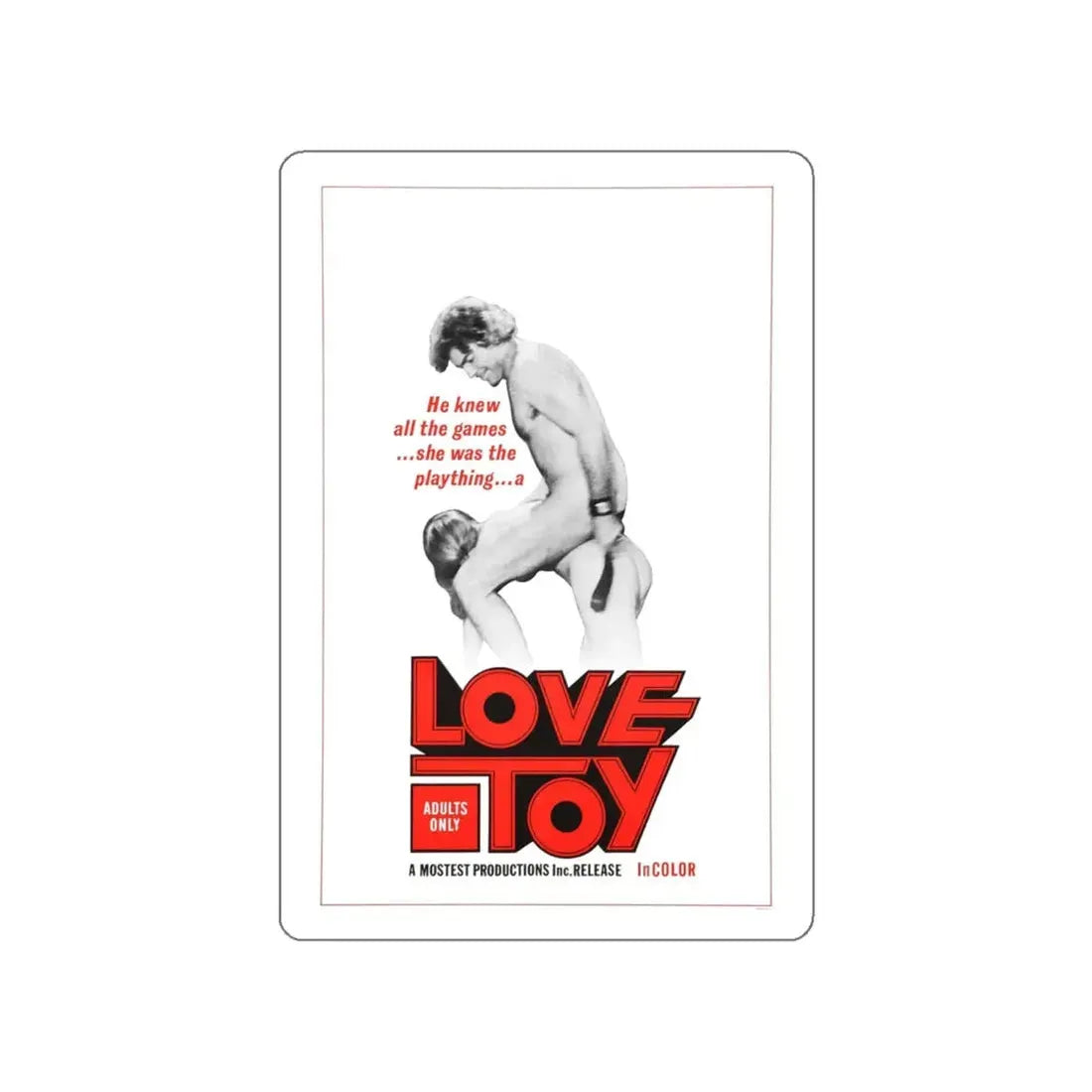 LOVE TOY 1971 Movie Poster STICKER Vinyl Die-Cut Decal - The Sticker Space