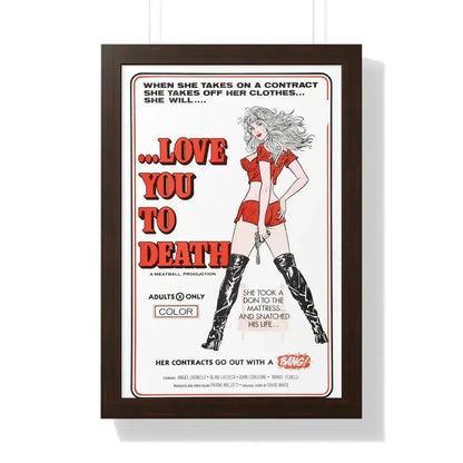 LOVE YOU TO DEATH 1977 - Framed Movie Poster 16″ x 24″ Walnut - The Sticker Space