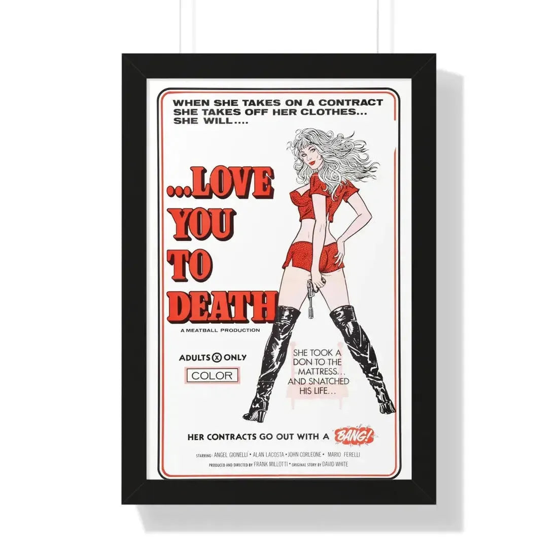 LOVE YOU TO DEATH 1977 - Framed Movie Poster - The Sticker Space