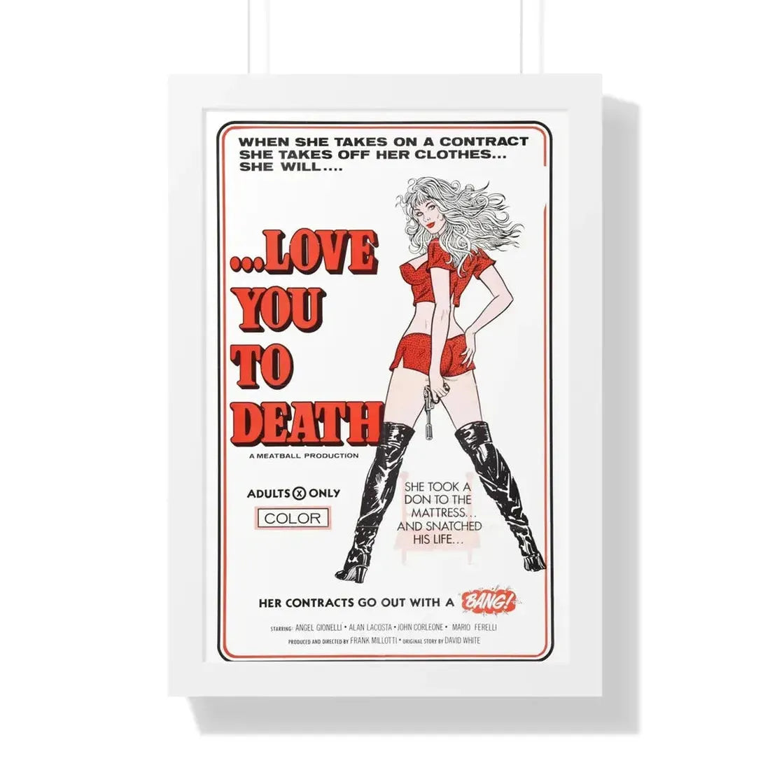 LOVE YOU TO DEATH 1977 - Framed Movie Poster - The Sticker Space