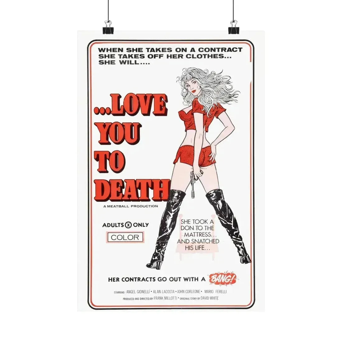 LOVE YOU TO DEATH 1977 - Paper Movie Poster 12″ x 18″ Matte - The Sticker Space