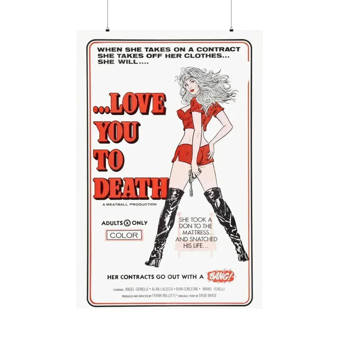 LOVE YOU TO DEATH 1977 - Paper Movie Poster 36" x 54" Matte - The Sticker Space