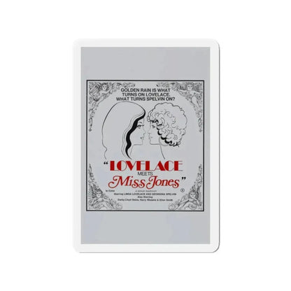 LOVELACE MEETS MISS JONES 1975 Movie Poster - Refrigerator Magnet 2 Inch Die-Cut - The Sticker Space