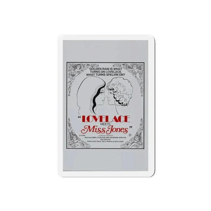 LOVELACE MEETS MISS JONES 1975 Movie Poster - Refrigerator Magnet 5 Inch Die-Cut - The Sticker Space