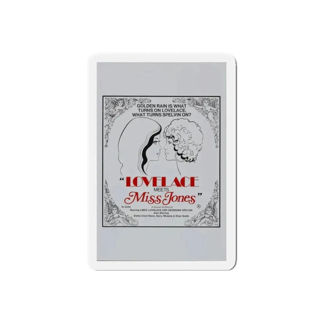 LOVELACE MEETS MISS JONES 1975 Movie Poster - Refrigerator Magnet 6 Inch Die-Cut - The Sticker Space