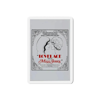 LOVELACE MEETS MISS JONES 1975 Movie Poster - Refrigerator Magnet 6 Inch Die-Cut - The Sticker Space