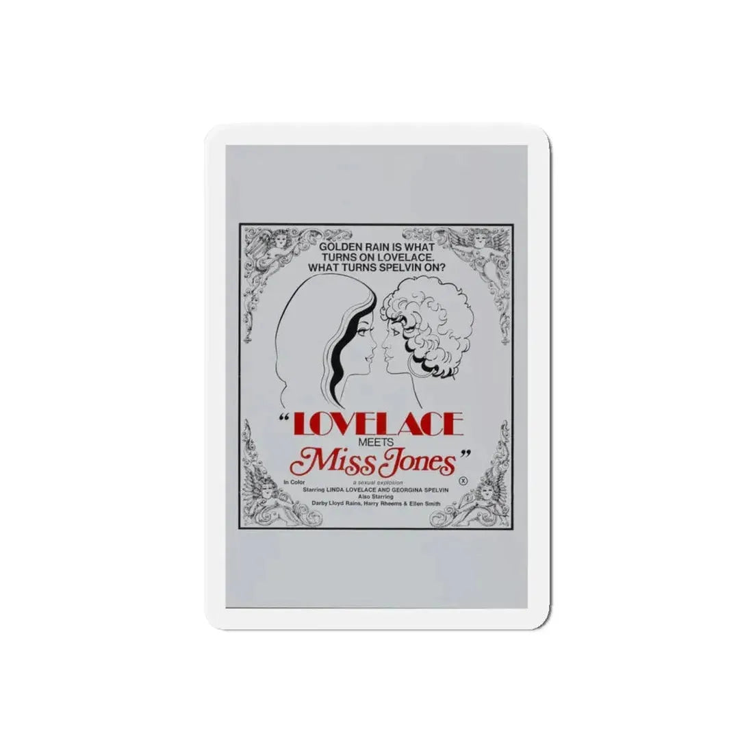 LOVELACE MEETS MISS JONES 1975 Movie Poster - Refrigerator Magnet - The Sticker Space