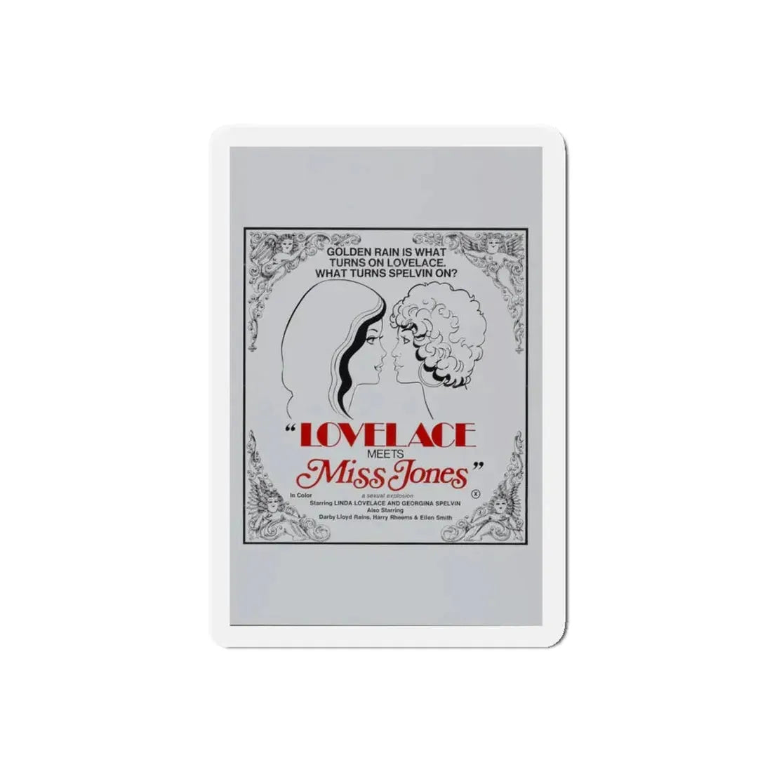 LOVELACE MEETS MISS JONES 1975 Movie Poster - Refrigerator Magnet - The Sticker Space