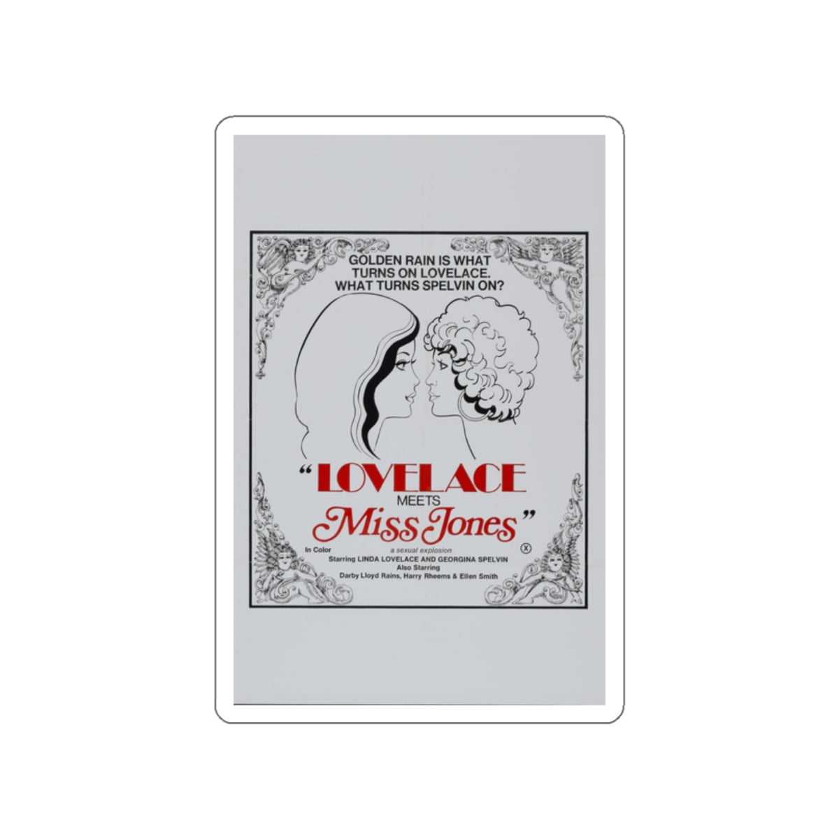 LOVELACE MEETS MISS JONES 1975 Movie Poster STICKER Vinyl Die-Cut Decal-2 Inch-The Sticker Space