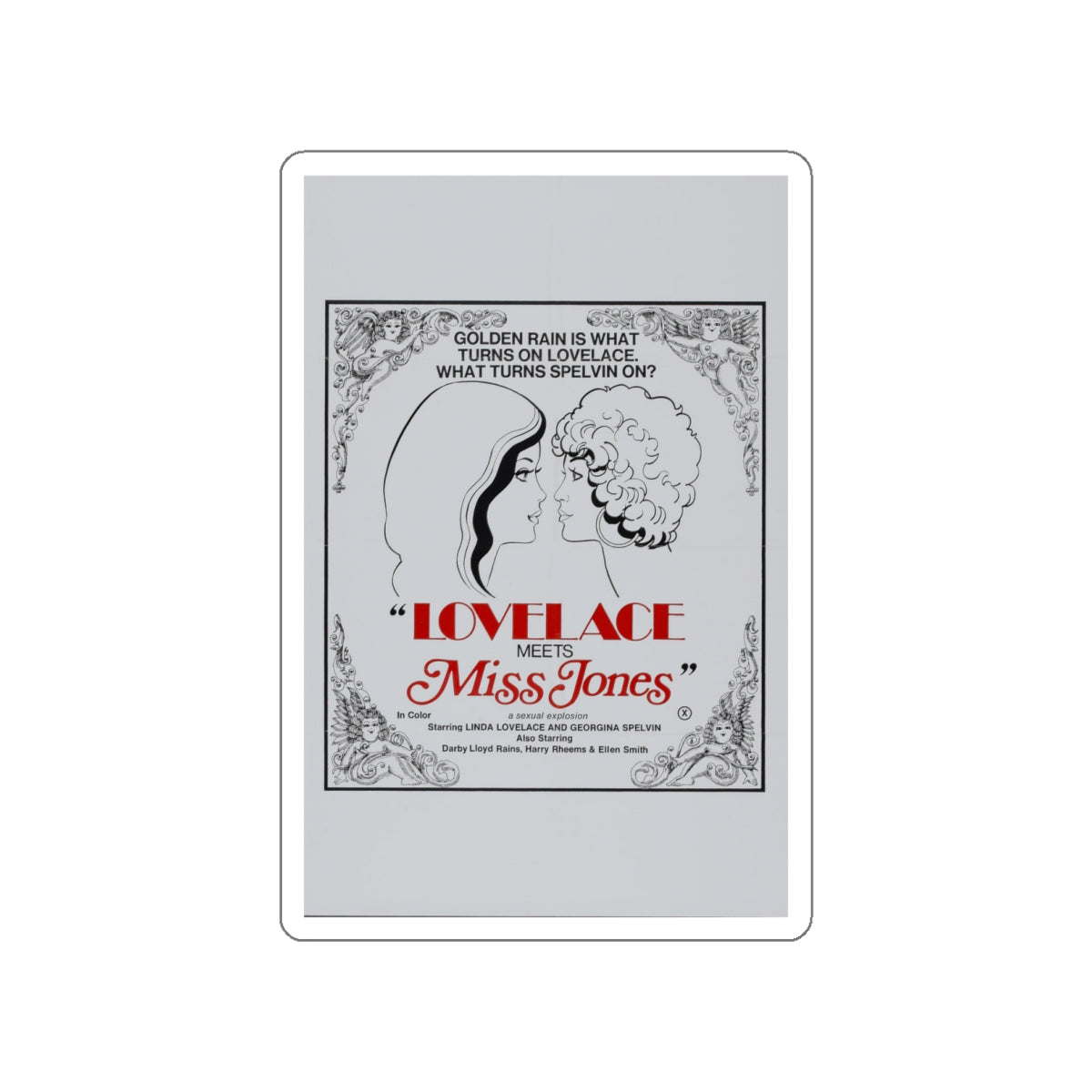 LOVELACE MEETS MISS JONES 1975 Movie Poster STICKER Vinyl Die-Cut Decal-4 Inch-The Sticker Space