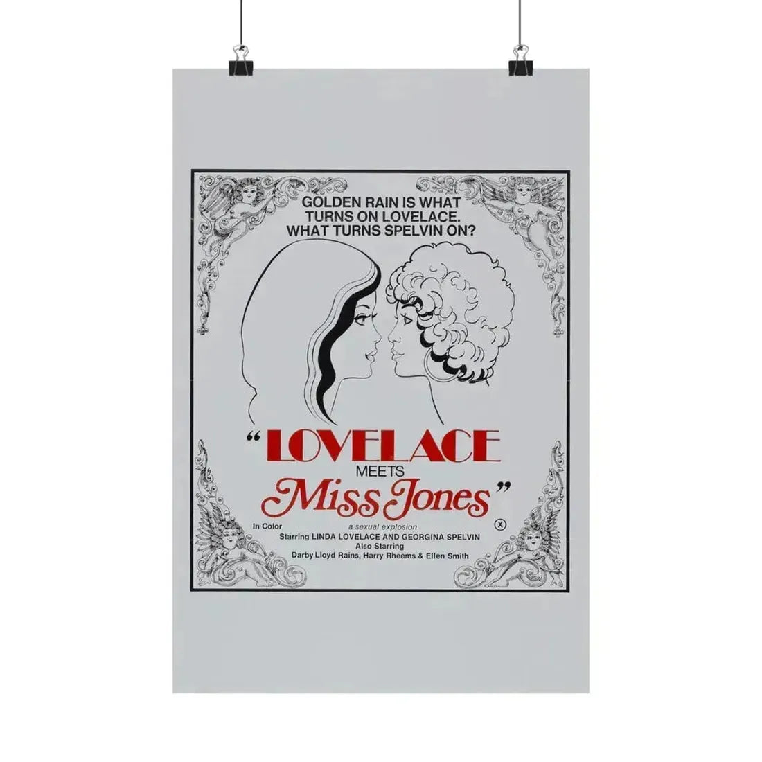 LOVELACE MEETS MISS JONES 1975 - Paper Movie Poster 12″ x 18″ Matte - The Sticker Space