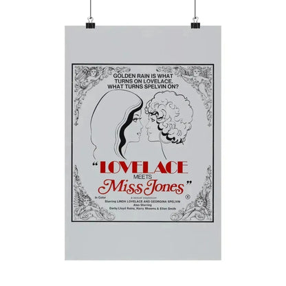 LOVELACE MEETS MISS JONES 1975 - Paper Movie Poster 12″ x 18″ Matte - The Sticker Space