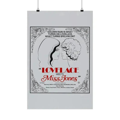 LOVELACE MEETS MISS JONES 1975 - Paper Movie Poster 16″ x 24″ Matte - The Sticker Space