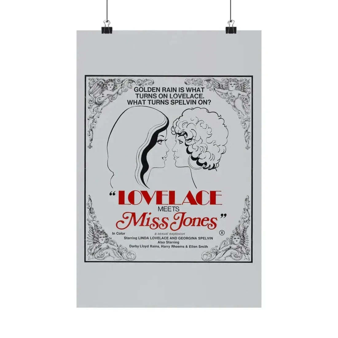 LOVELACE MEETS MISS JONES 1975 - Paper Movie Poster - The Sticker Space