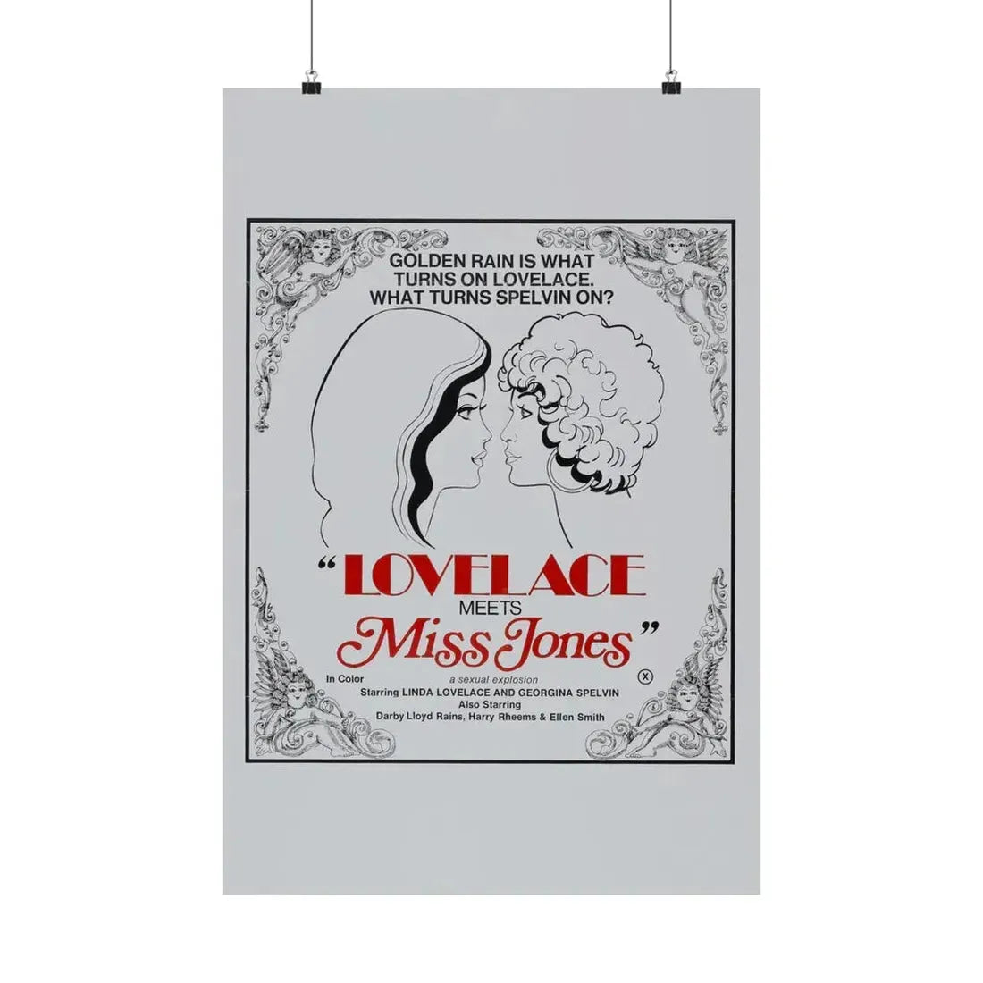 LOVELACE MEETS MISS JONES 1975 - Paper Movie Poster - The Sticker Space