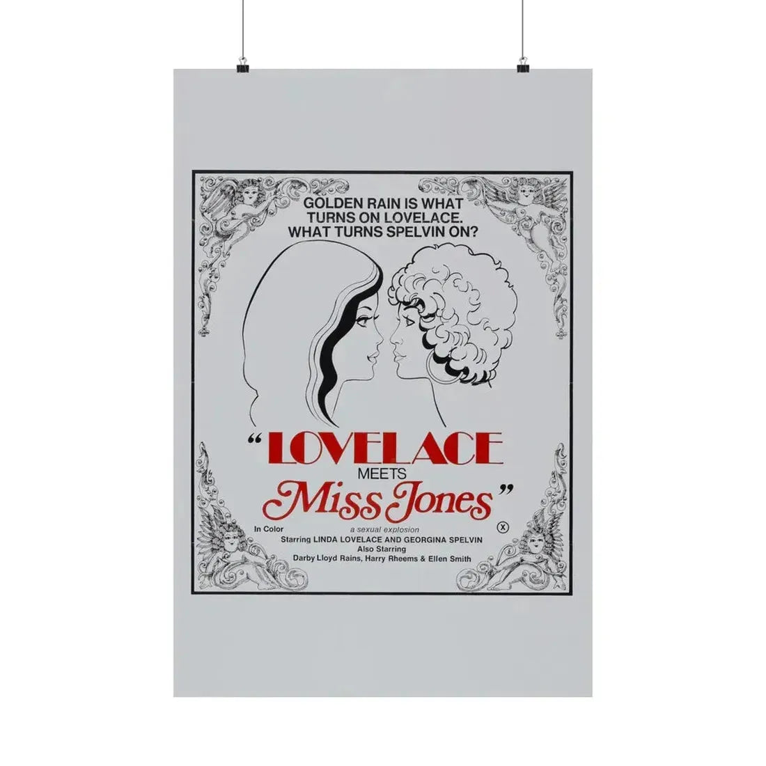 LOVELACE MEETS MISS JONES 1975 - Paper Movie Poster - The Sticker Space