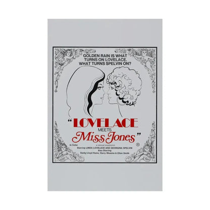 LOVELACE MEETS MISS JONES 1975 - Paper Movie Poster - The Sticker Space