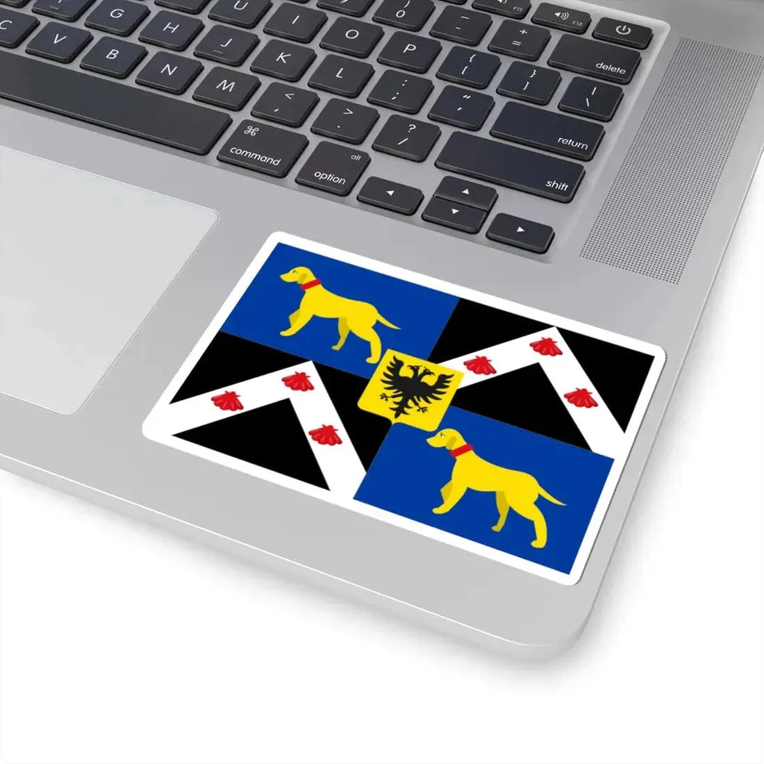 Lovendegem vlag (Belgium) STICKER Vinyl Kiss-Cut Decal - The Sticker Space