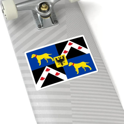 Lovendegem vlag (Belgium) STICKER Vinyl Kiss-Cut Decal - The Sticker Space