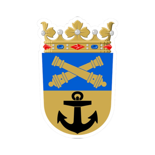 Loviisa.vaakuna (Finland) (Coat of Arms) STICKER Vinyl Kiss-Cut Decal 2 Inch White - The Sticker Space