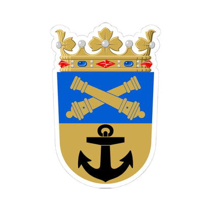 Loviisa.vaakuna (Finland) (Coat of Arms) STICKER Vinyl Kiss-Cut Decal 4 Inch White - The Sticker Space