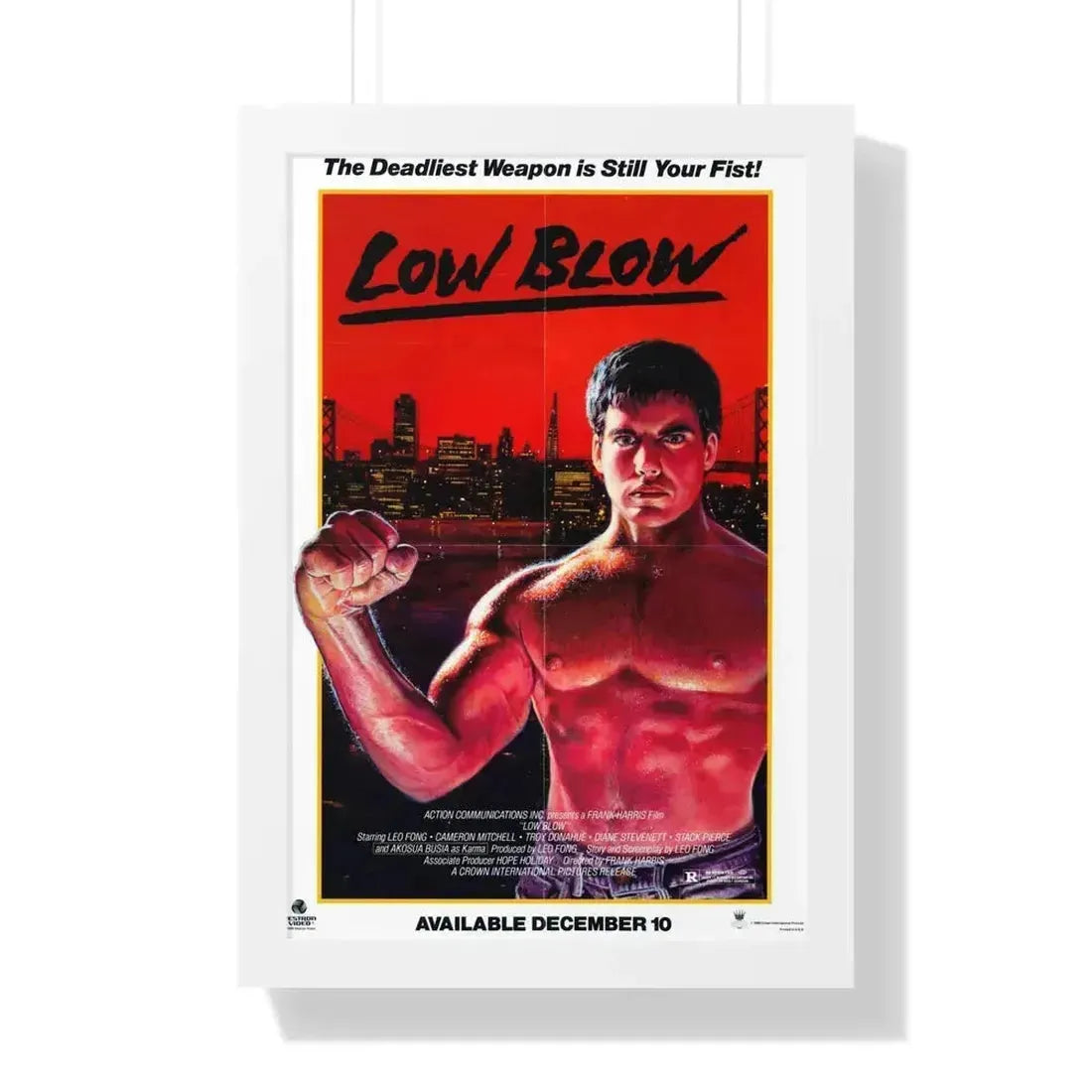 LOW BLOW (LOWBLOW) 1986 - Framed Movie Poster 16″ x 24″ White - The Sticker Space