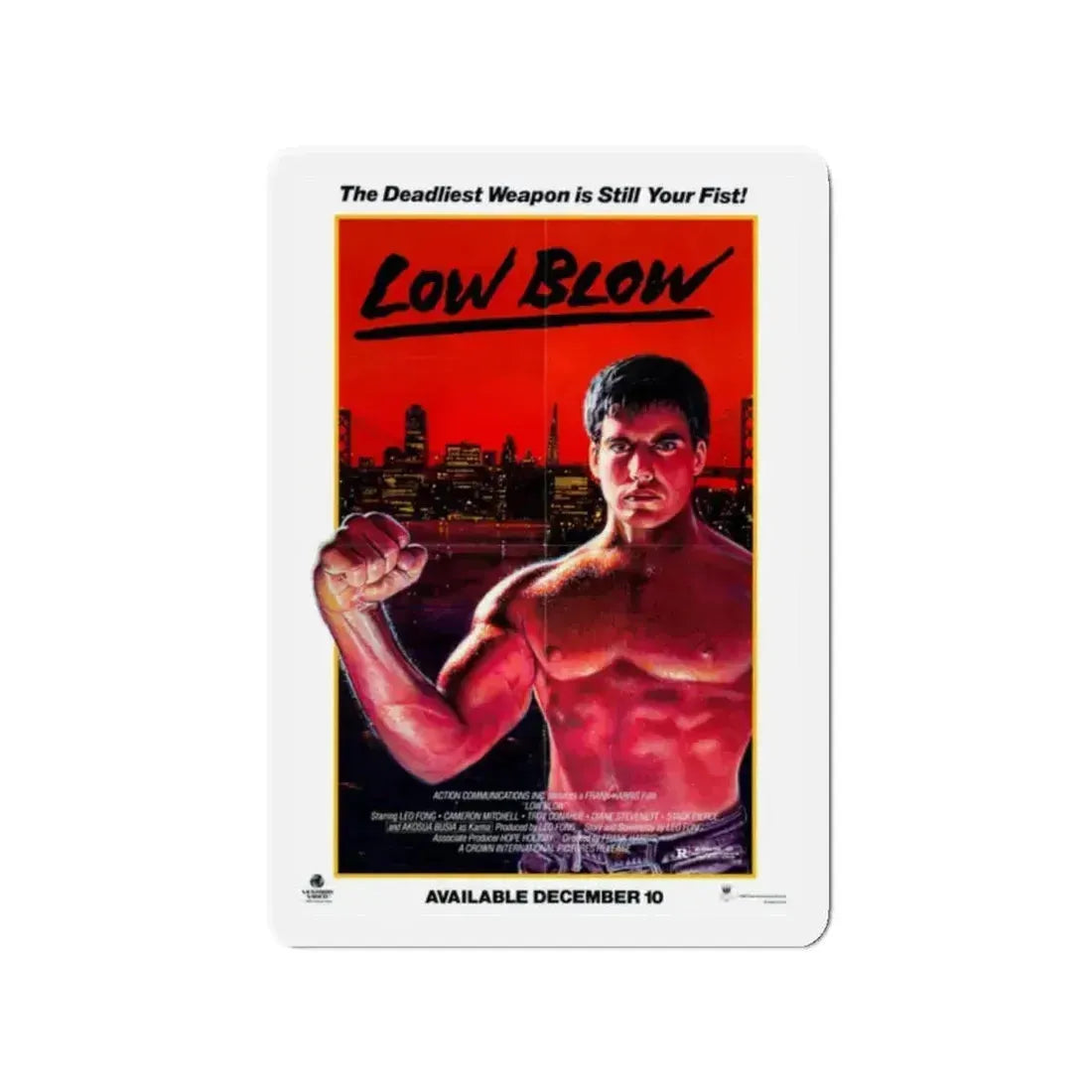 LOW BLOW (LOWBLOW) 1986 Movie Poster - Refrigerator Magnet 2 Inch Die-Cut - The Sticker Space