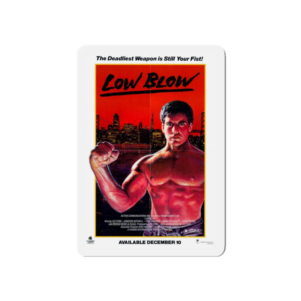 LOW BLOW (LOWBLOW) 1986 Movie Poster - Refrigerator Magnet-3" x 3"-The Sticker Space