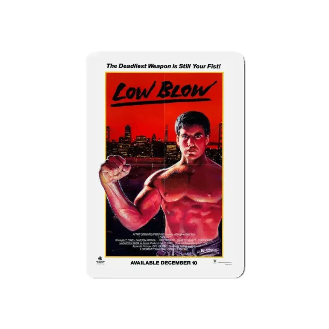 LOW BLOW (LOWBLOW) 1986 Movie Poster - Refrigerator Magnet 4 Inch Die-Cut - The Sticker Space