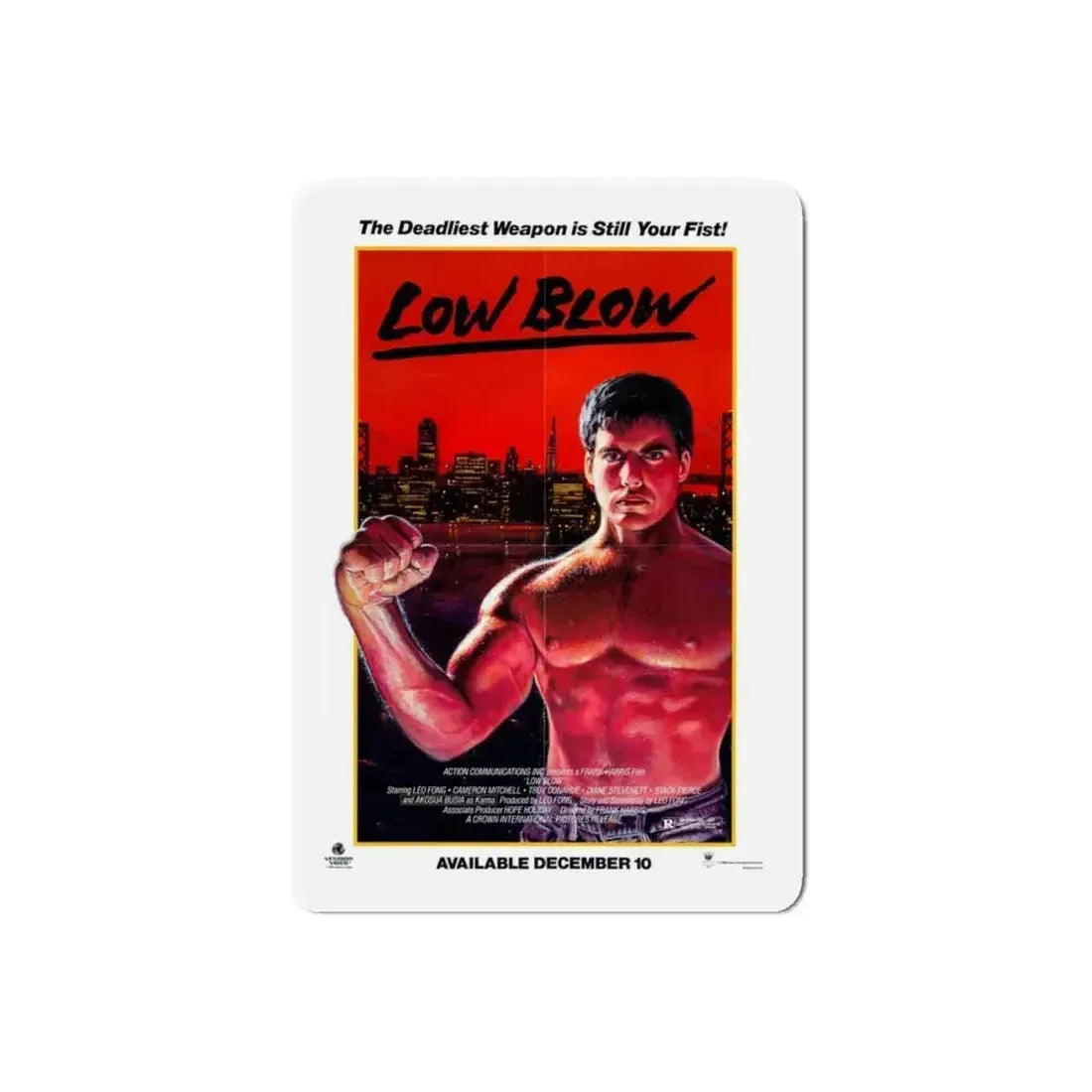 LOW BLOW (LOWBLOW) 1986 Movie Poster - Refrigerator Magnet 6 Inch Die-Cut - The Sticker Space