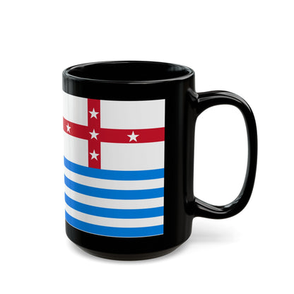 Lower Murray River Flag Australia - Black Coffee Mug-The Sticker Space