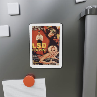 LSD Flesh of Devil 1967 Movie Poster Die-Cut Magnet-The Sticker Space