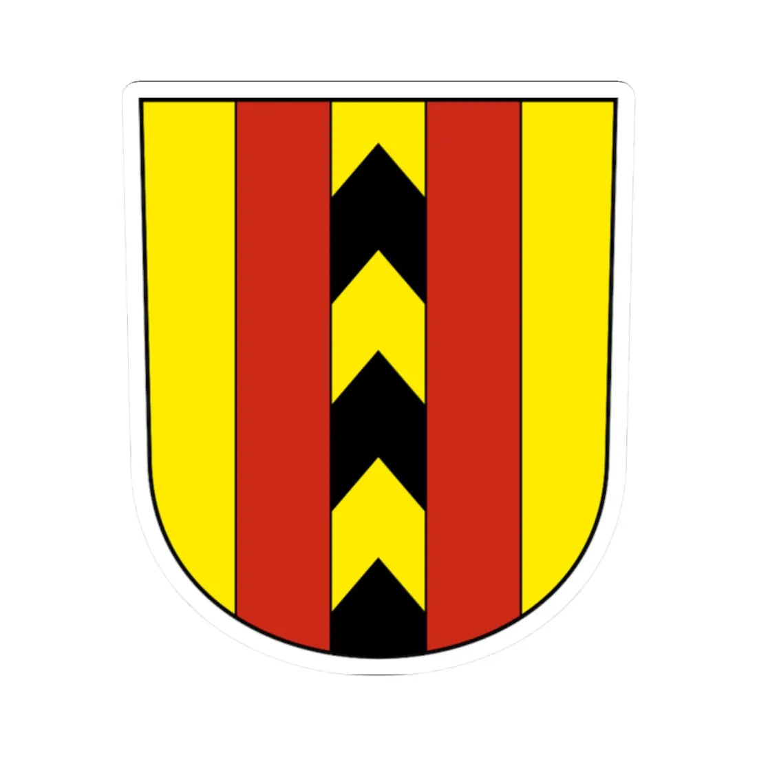 LüterkofenIchertswil-blazon (Switzerland) (Coat of Arms) STICKER Vinyl Kiss-Cut Decal 2 Inch White - The Sticker Space