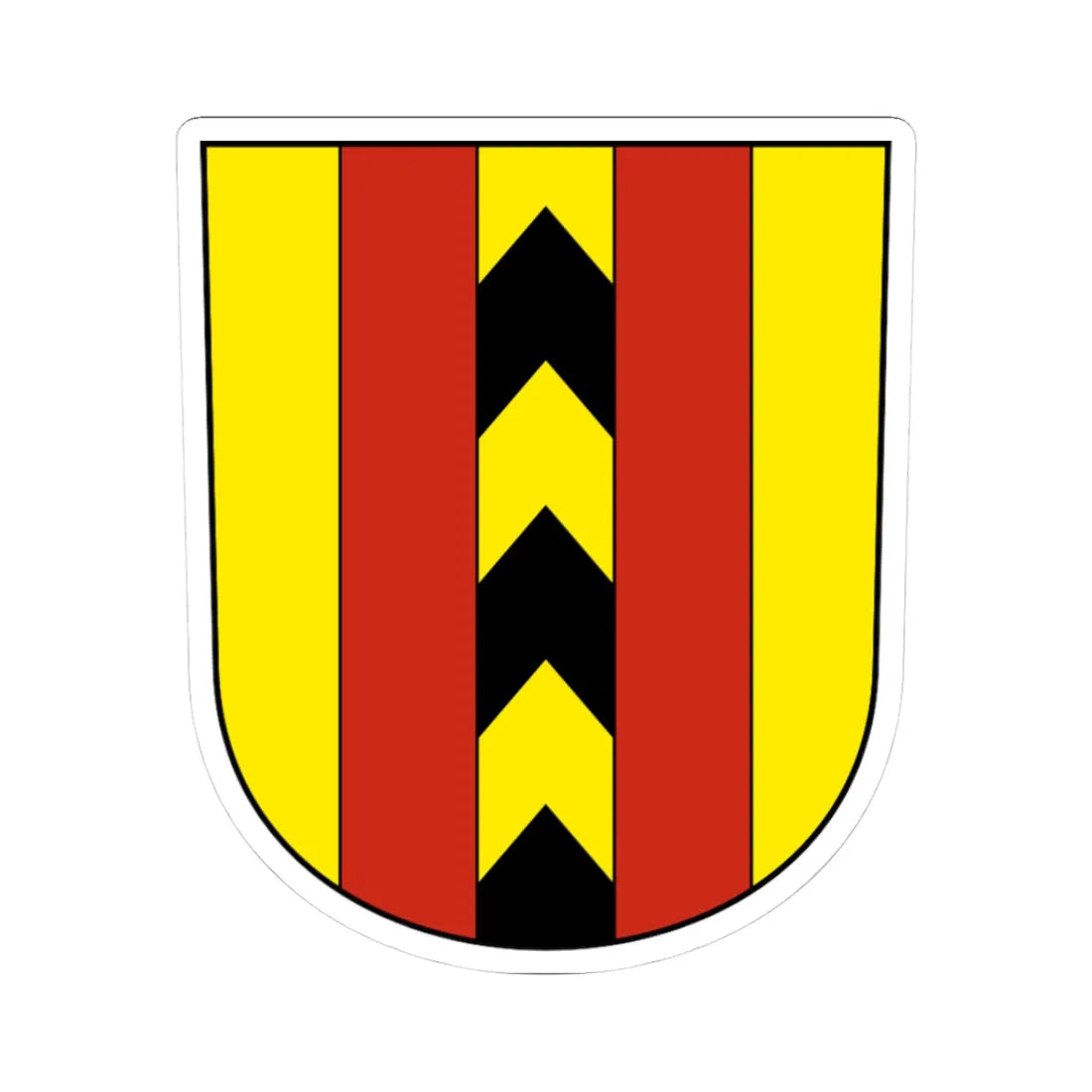 LüterkofenIchertswil-blazon (Switzerland) (Coat of Arms) STICKER Vinyl Kiss-Cut Decal 3 Inch White - The Sticker Space