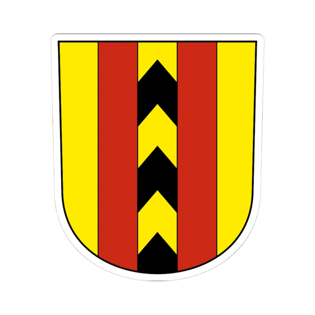 LüterkofenIchertswil-blazon (Switzerland) (Coat of Arms) STICKER Vinyl Kiss-Cut Decal 4 Inch White - The Sticker Space