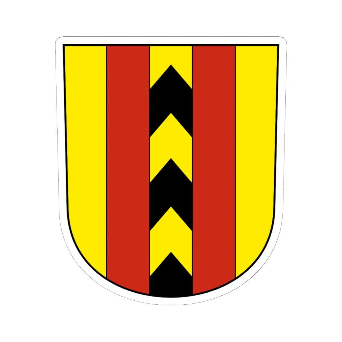 LüterkofenIchertswil-blazon (Switzerland) (Coat of Arms) STICKER Vinyl Kiss-Cut Decal 6 Inch White - The Sticker Space