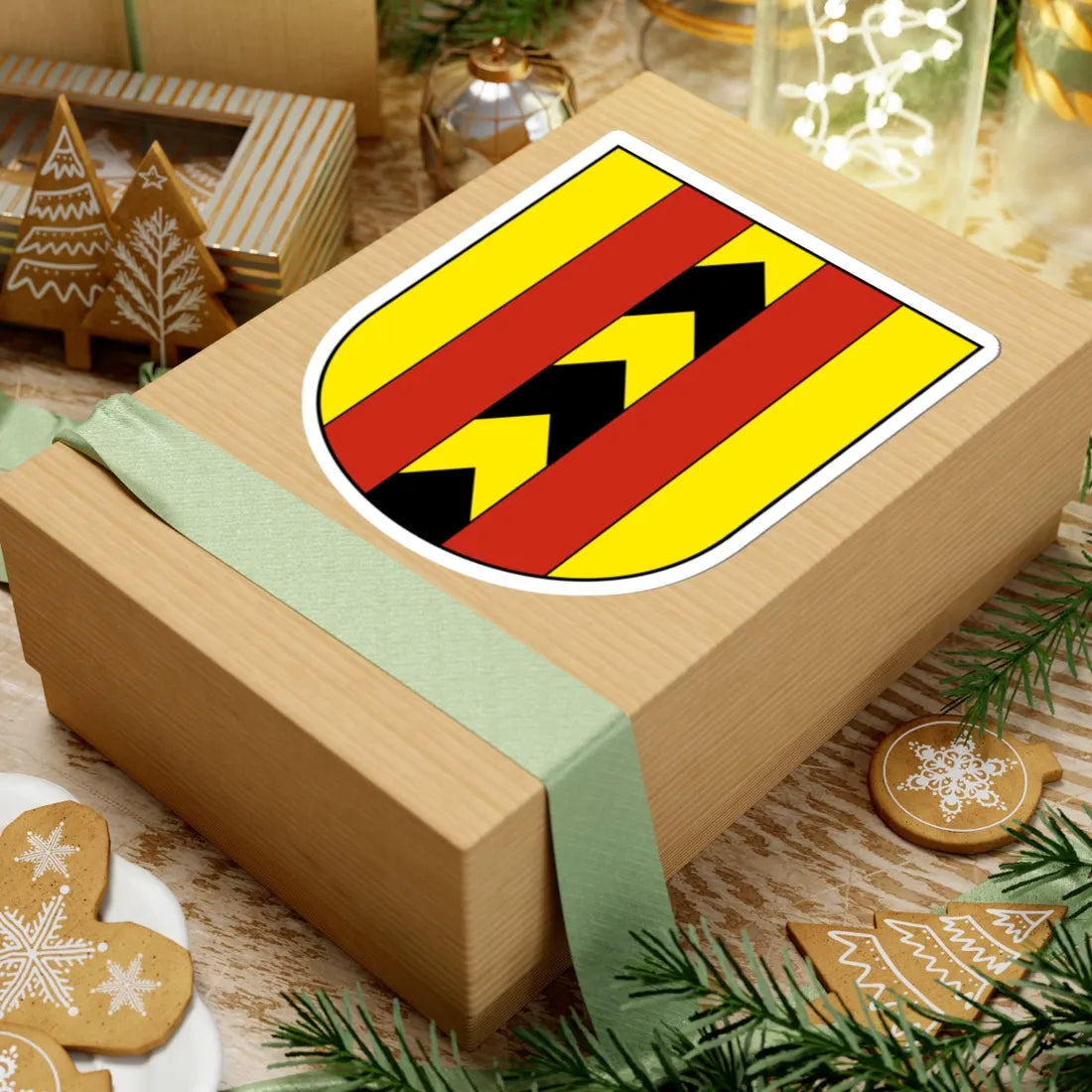 LüterkofenIchertswil-blazon (Switzerland) (Coat of Arms) STICKER Vinyl Kiss-Cut Decal - The Sticker Space