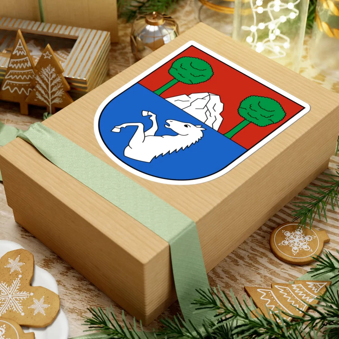 LüterswilGächliwil-blazon (Switzerland) (Coat of Arms) STICKER Vinyl Kiss-Cut Decal - The Sticker Space