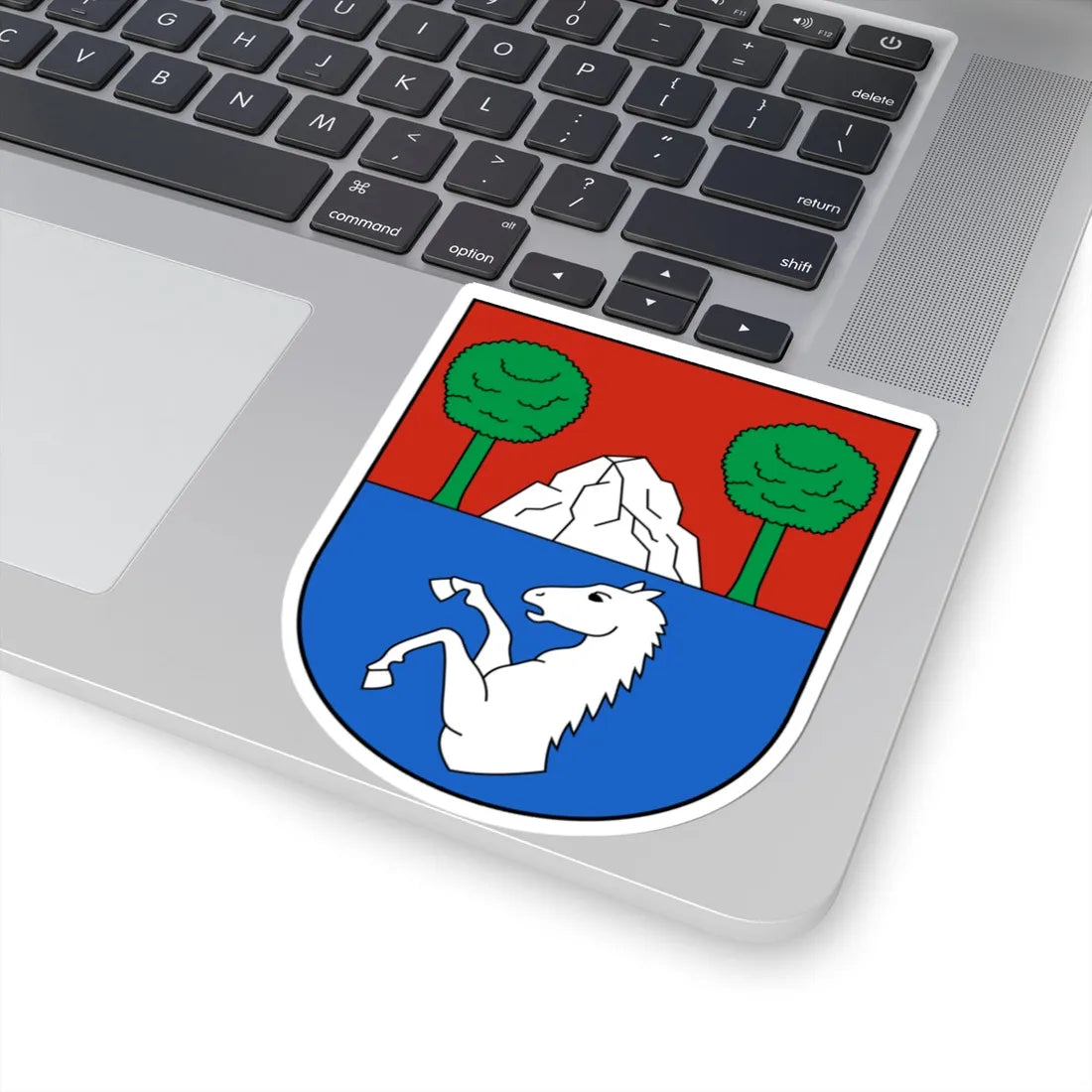LüterswilGächliwil-blazon (Switzerland) (Coat of Arms) STICKER Vinyl Kiss-Cut Decal - The Sticker Space
