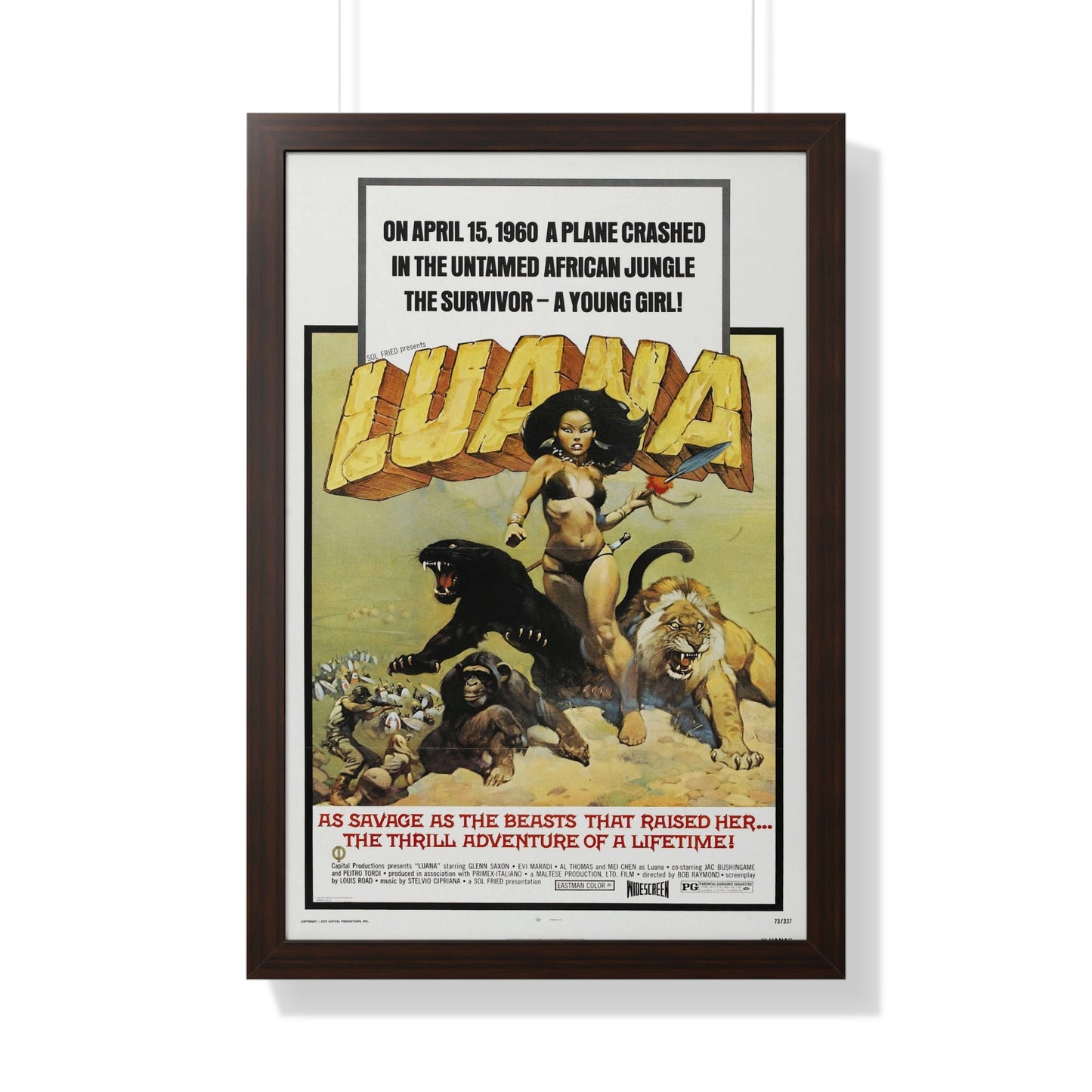 LUANA 1968 - Framed Movie Poster-20" x 30"-The Sticker Space